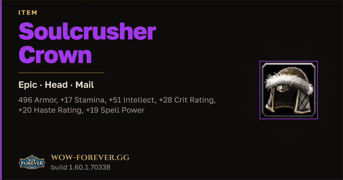 The preview card for Soulcrusher Crown