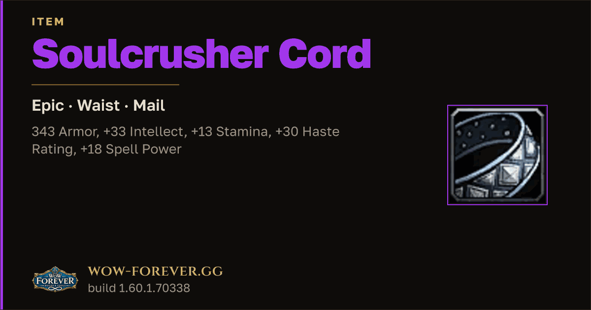 The preview card for Soulcrusher Cord