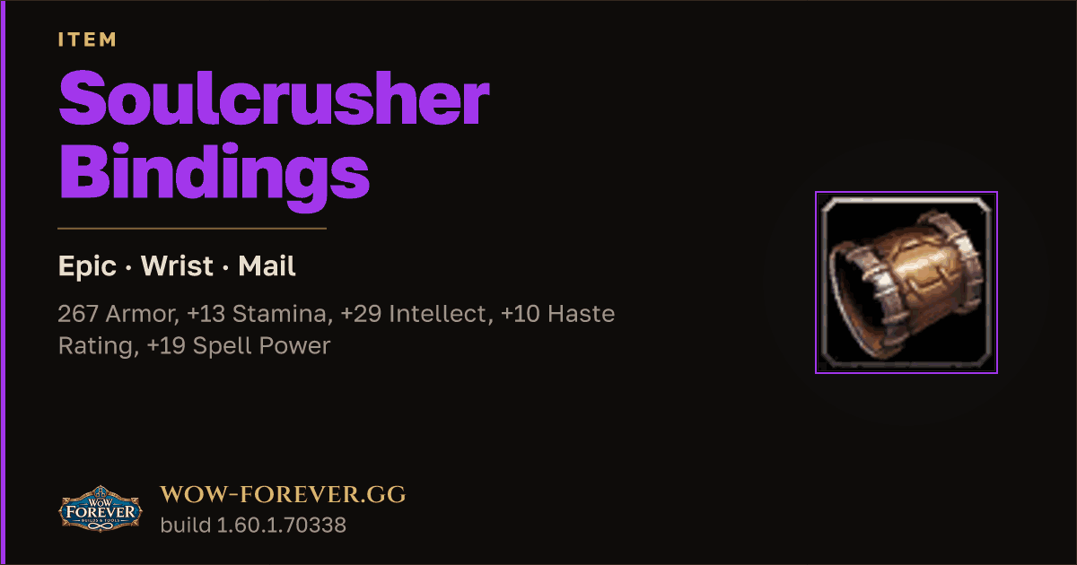 The preview card for Soulcrusher Bindings