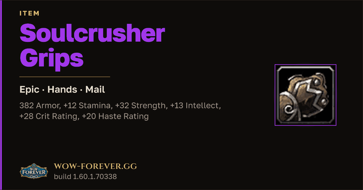 The preview card for Soulcrusher Grips