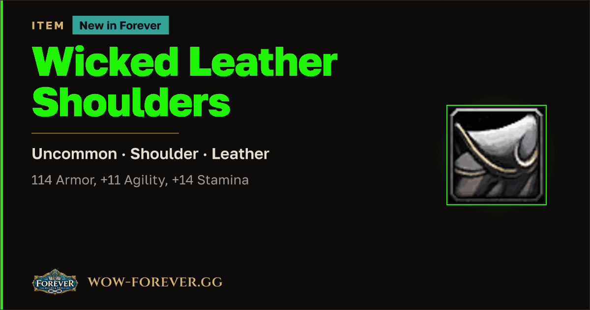 The preview card for Wicked Leather Shoulders