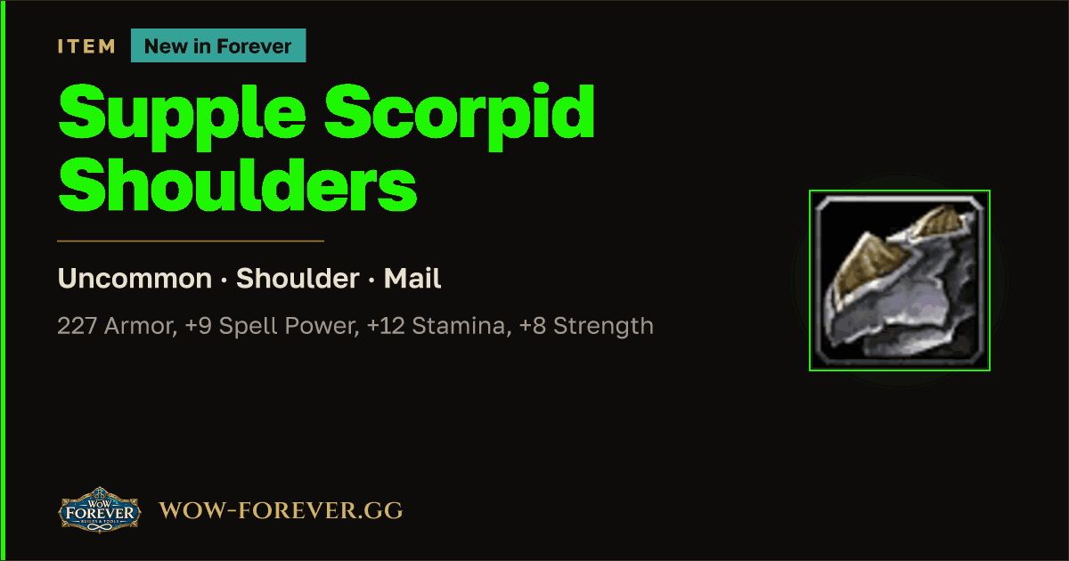 The preview card for Supple Scorpid Shoulders