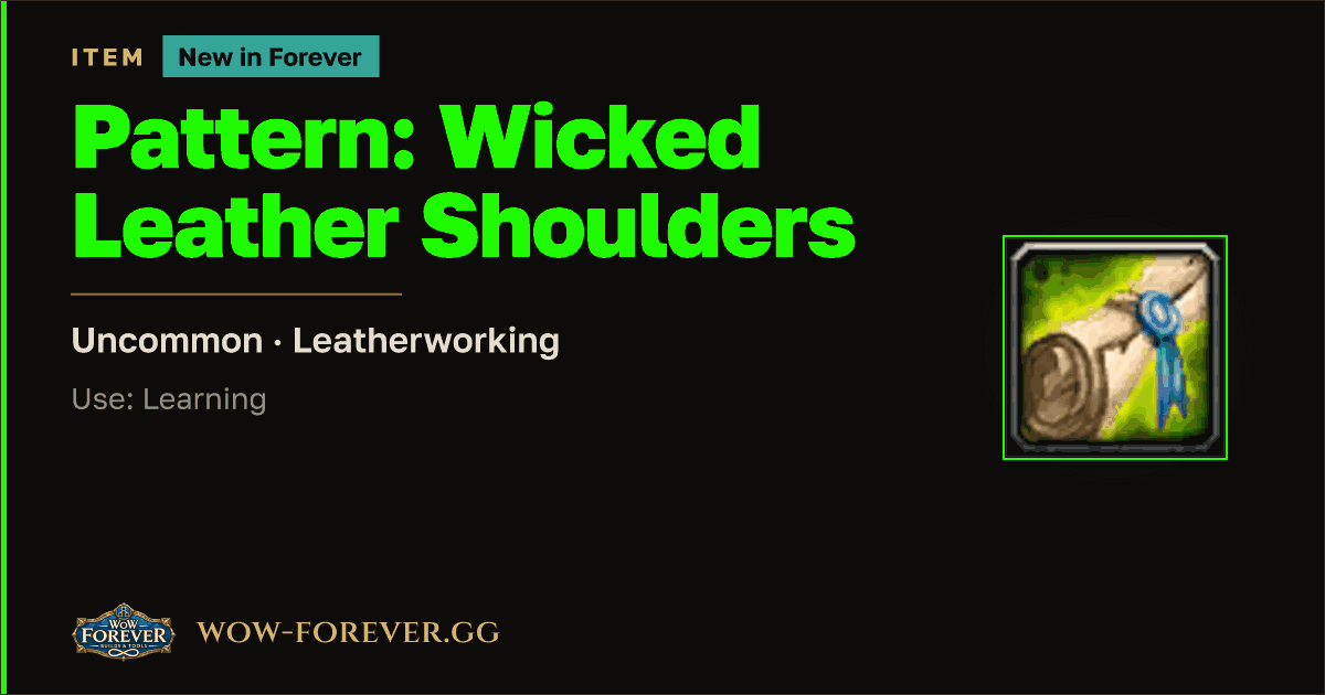 The preview card for Pattern: Wicked Leather Shoulders