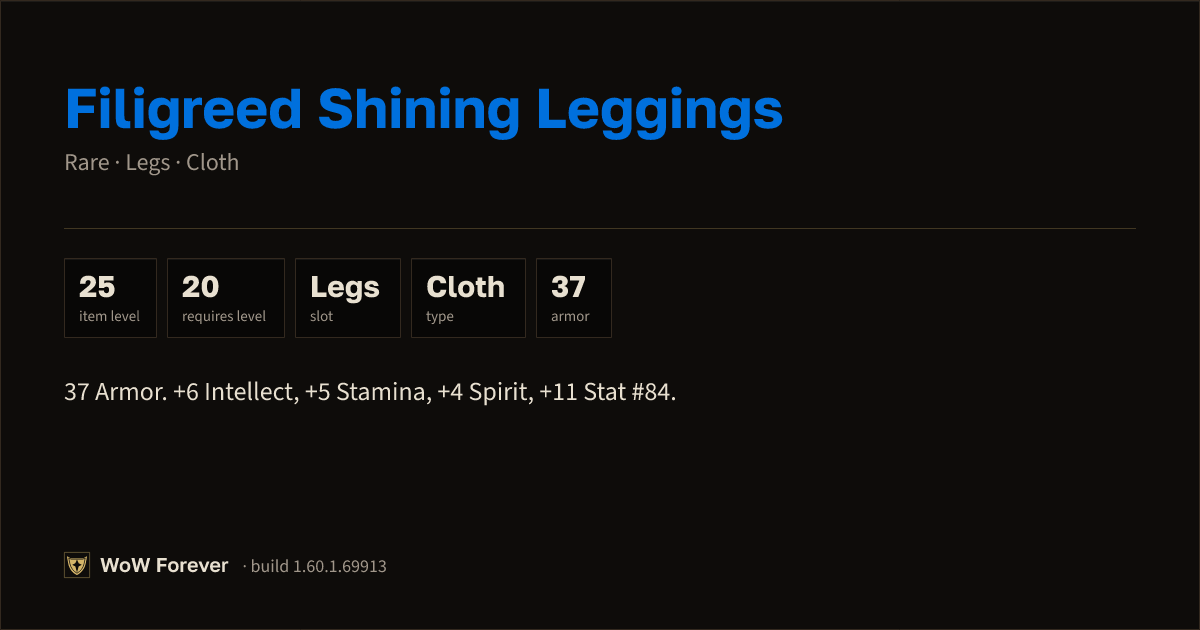 The preview card for Filigreed Shining Leggings - Rare Cloth Legs