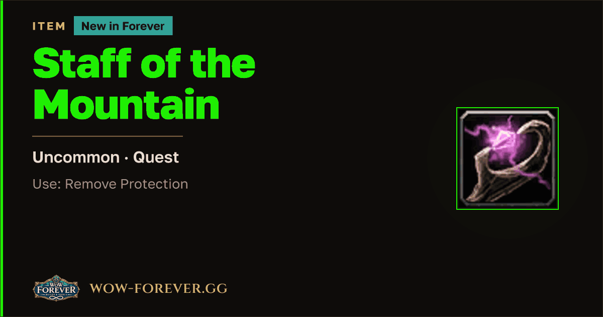 The preview card for Staff of the Mountain