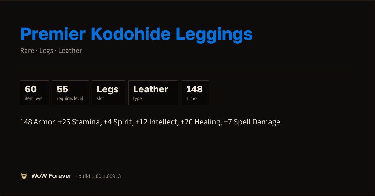 The preview card for Premier Kodohide Leggings - Rare Leather Legs
