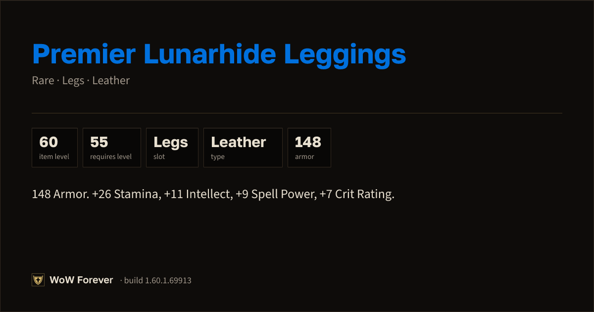 The preview card for Premier Lunarhide Leggings - Rare Leather Legs