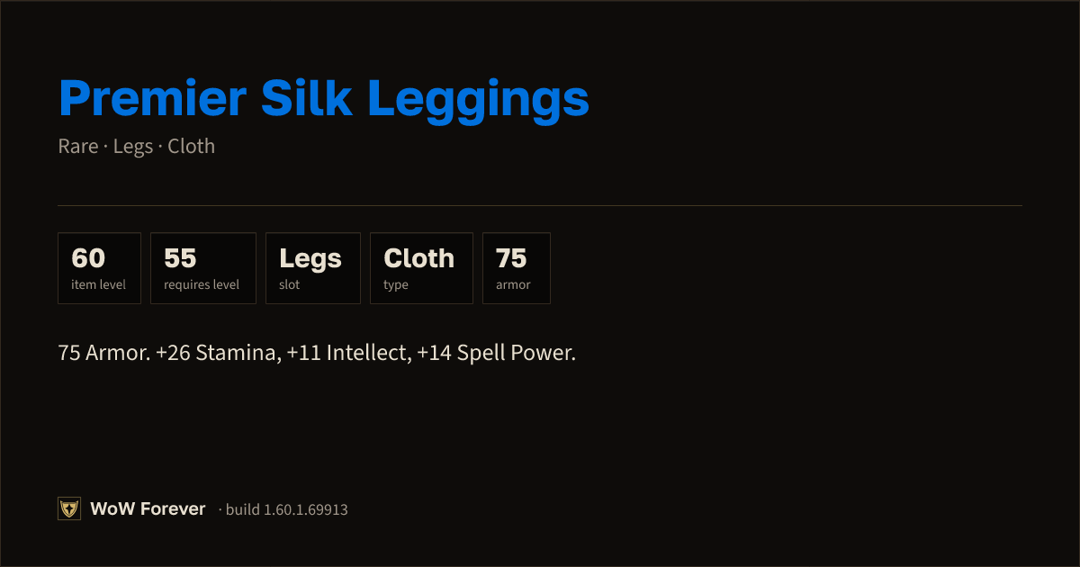 The preview card for Premier Silk Leggings - Rare Cloth Legs