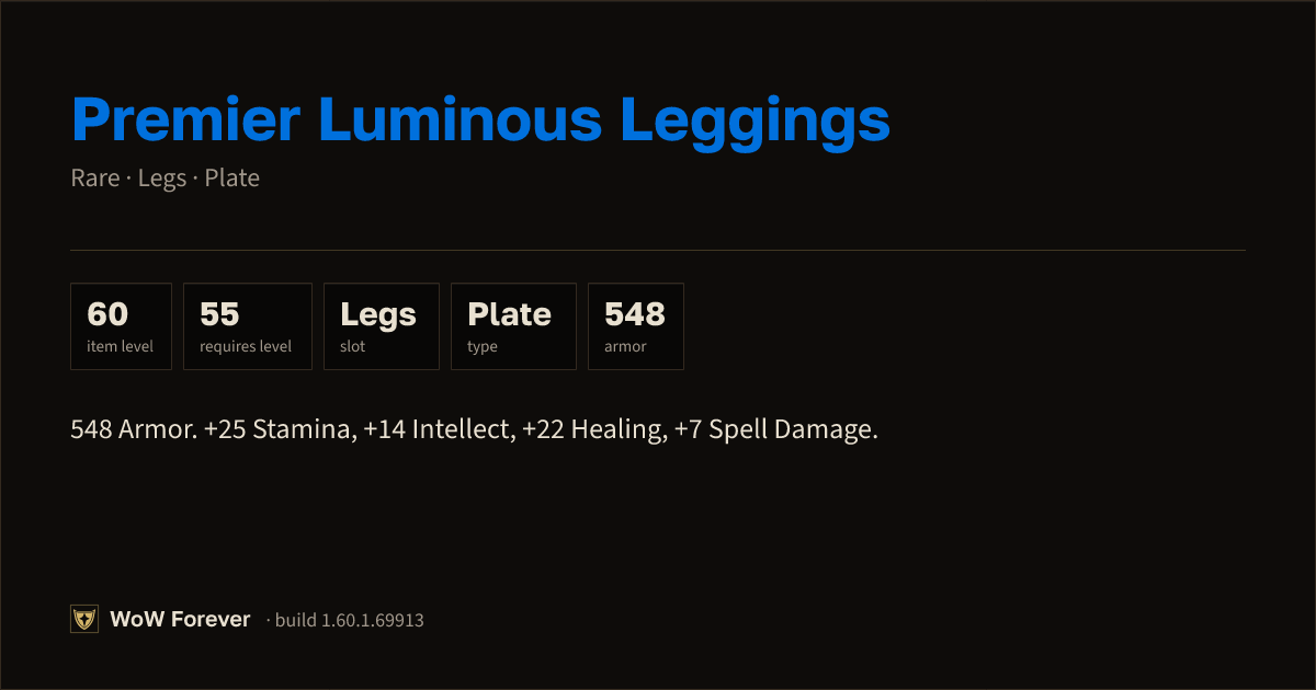 The preview card for Premier Luminous Leggings - Rare Plate Legs