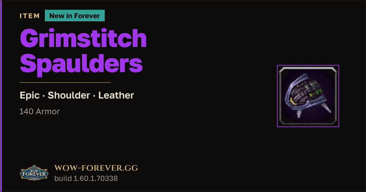 The preview card for Grimstitch Spaulders