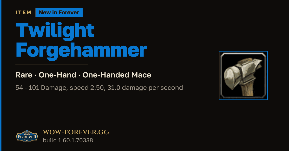 The preview card for Twilight Forgehammer