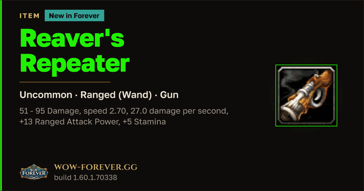 The preview card for Reaver's Repeater