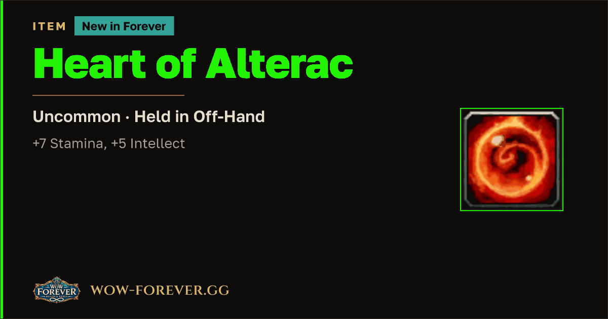 The preview card for Heart of Alterac