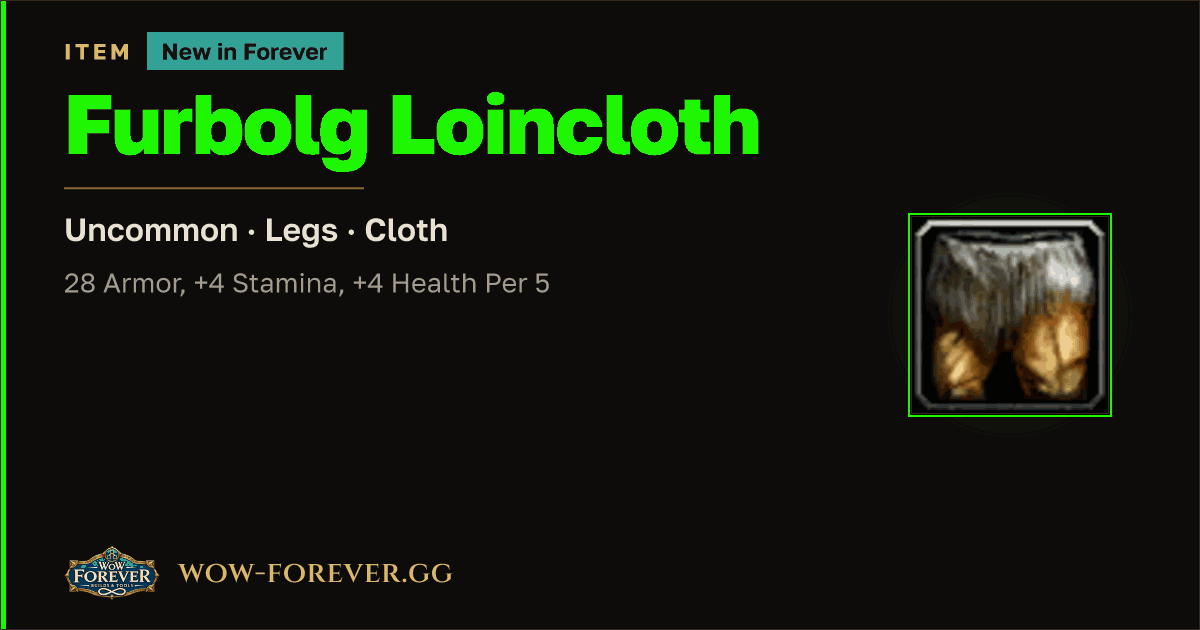 The preview card for Furbolg Loincloth