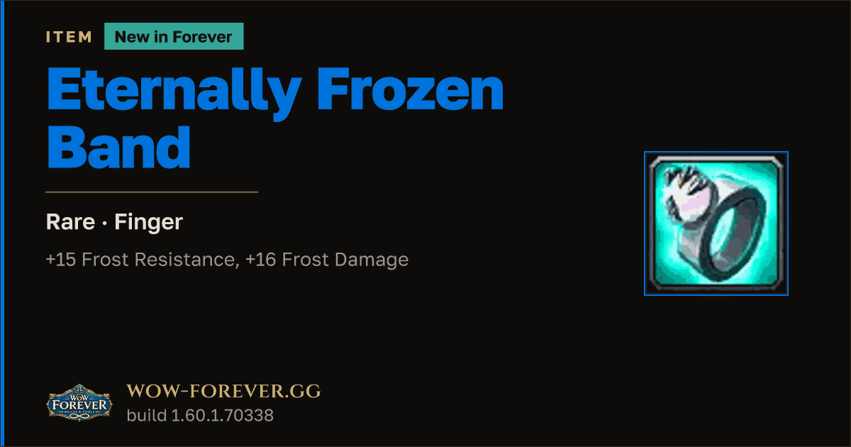 The preview card for Eternally Frozen Band