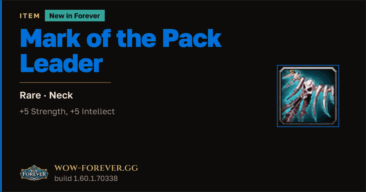 The preview card for Mark of the Pack Leader