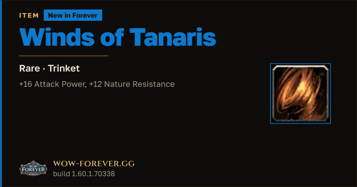 The preview card for Winds of Tanaris