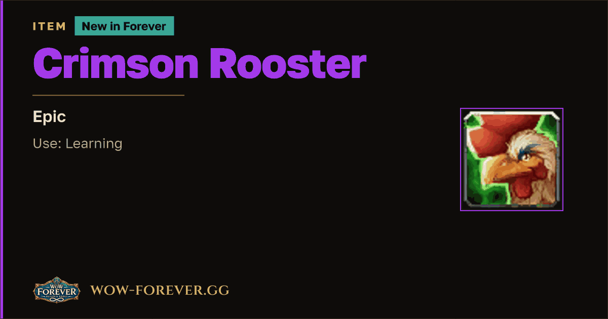 The preview card for Crimson Rooster