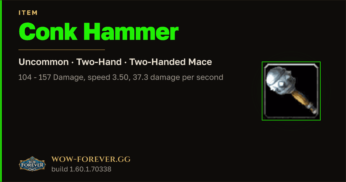 The preview card for Conk Hammer