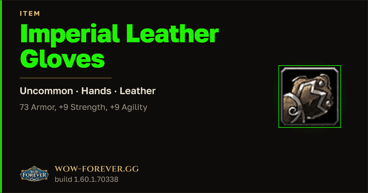 The preview card for Imperial Leather Gloves