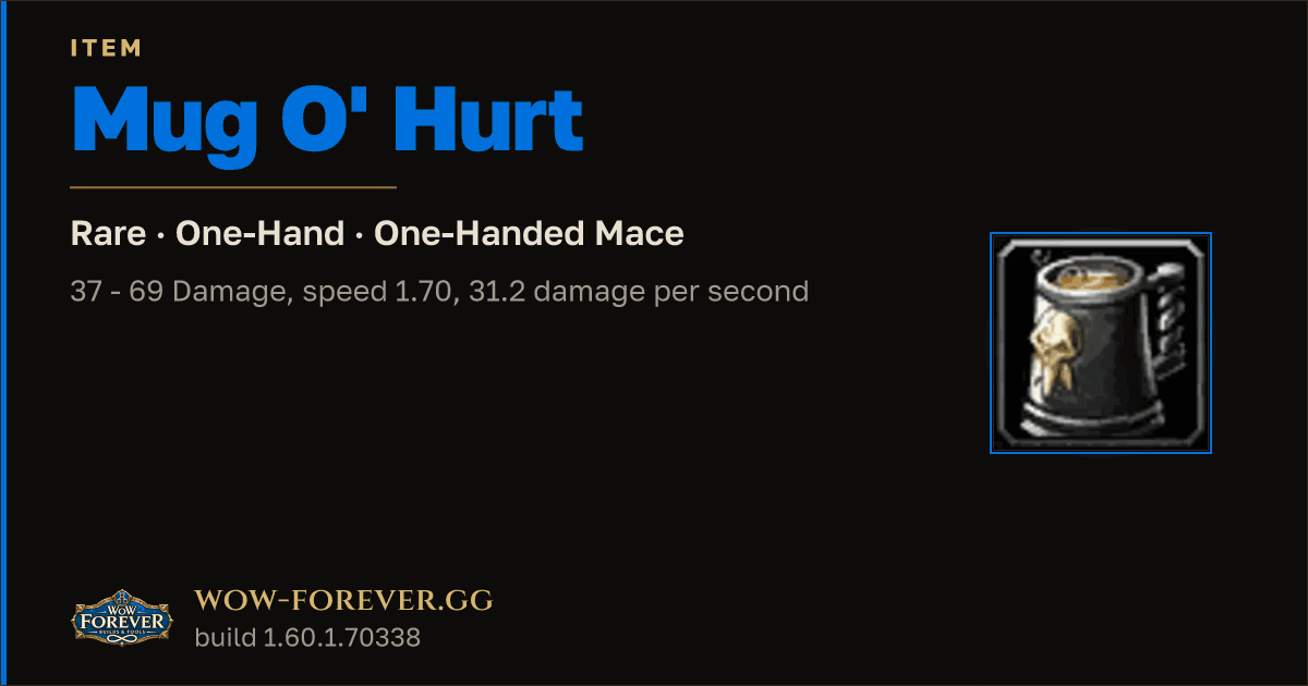 The preview card for Mug O' Hurt