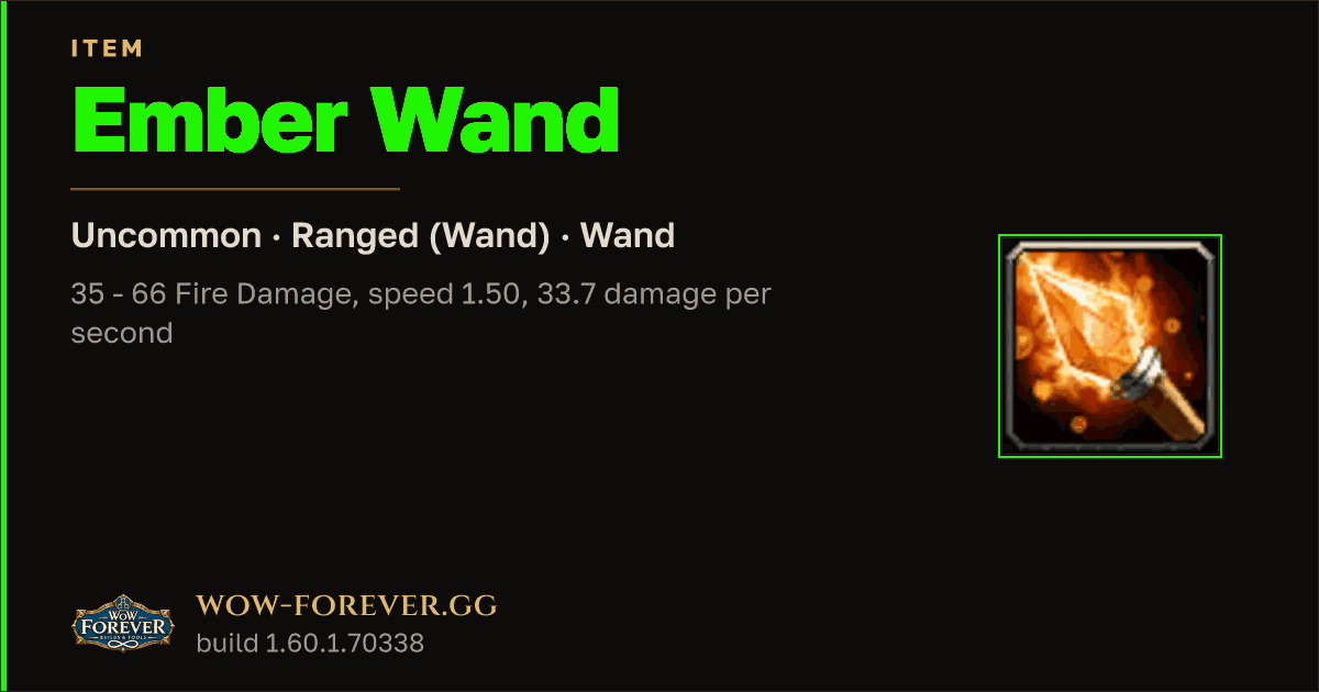 The preview card for Ember Wand