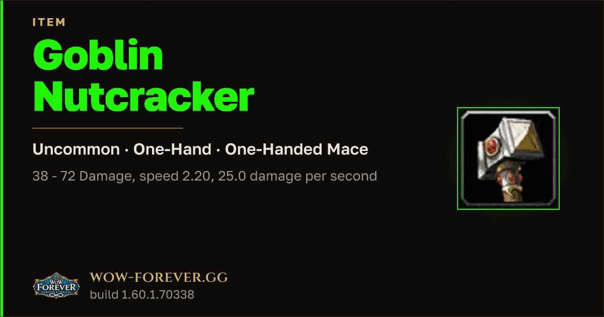 The preview card for Goblin Nutcracker