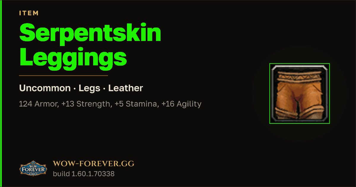 The preview card for Serpentskin Leggings