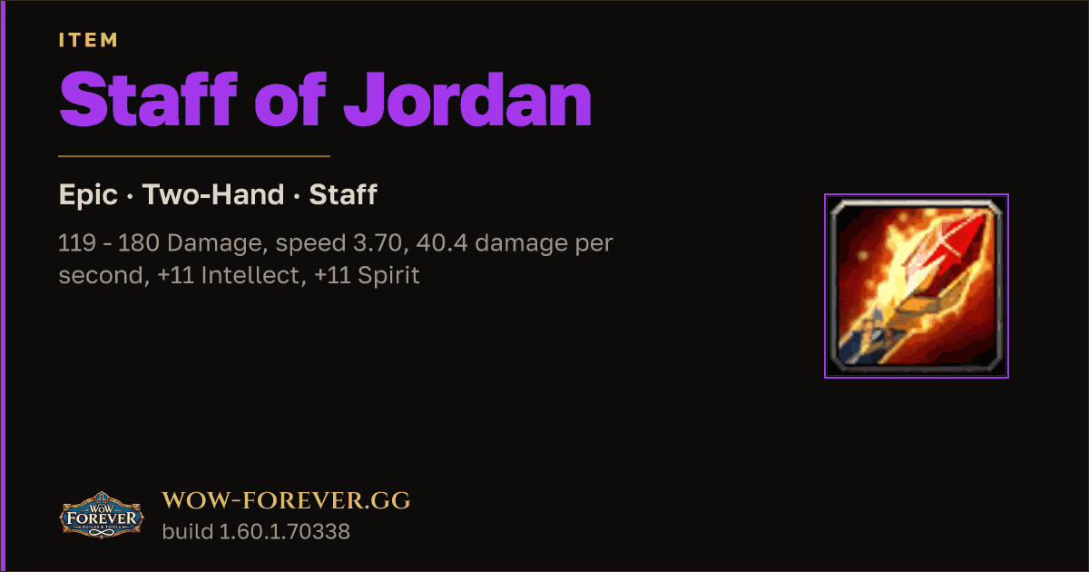The preview card for Staff of Jordan