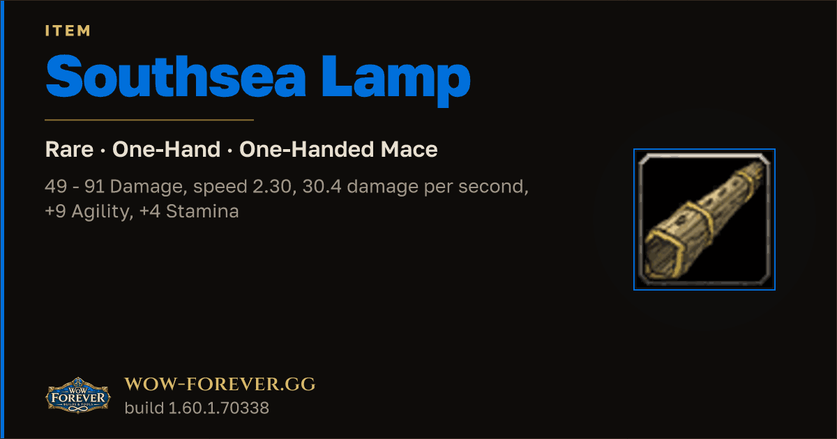 The preview card for Southsea Lamp