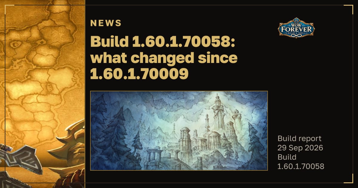The preview card for Build 1.60.1.70058: what changed since 1.60.1.70009