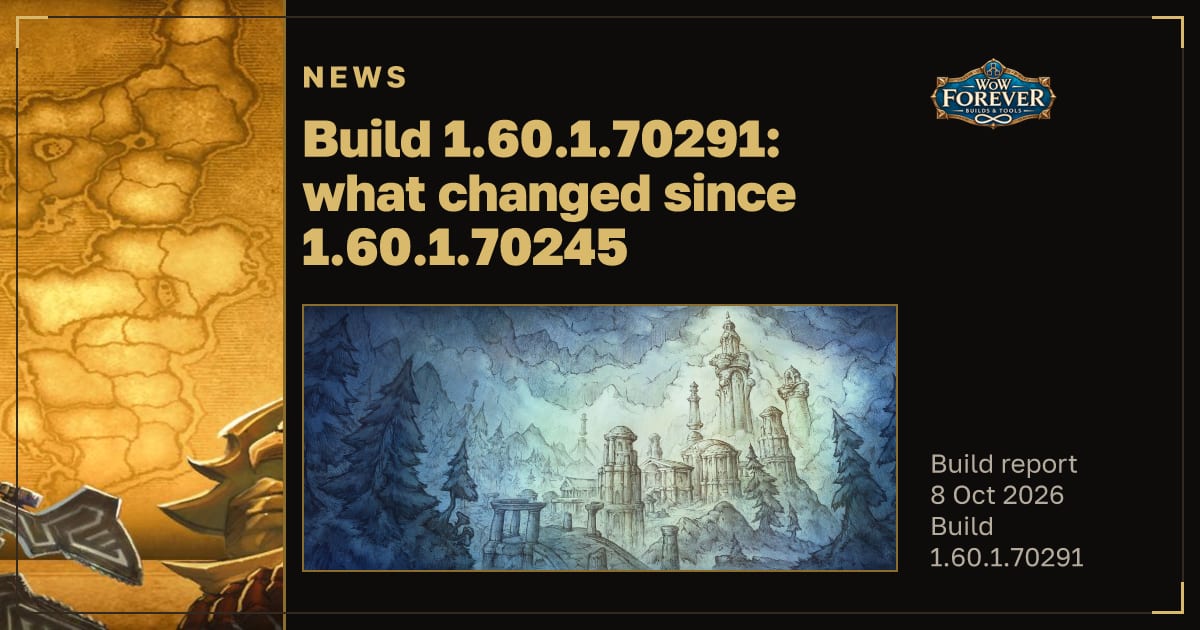 The preview card for Build 1.60.1.70291: what changed since 1.60.1.70245