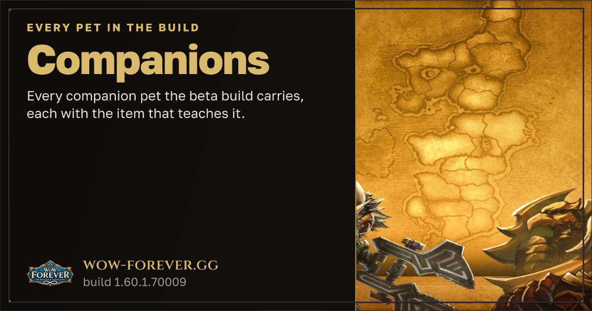 The preview card for Companions: all 61, 26 new