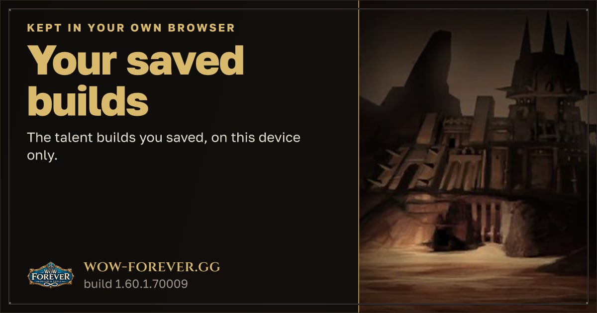 The preview card for Saved Builds