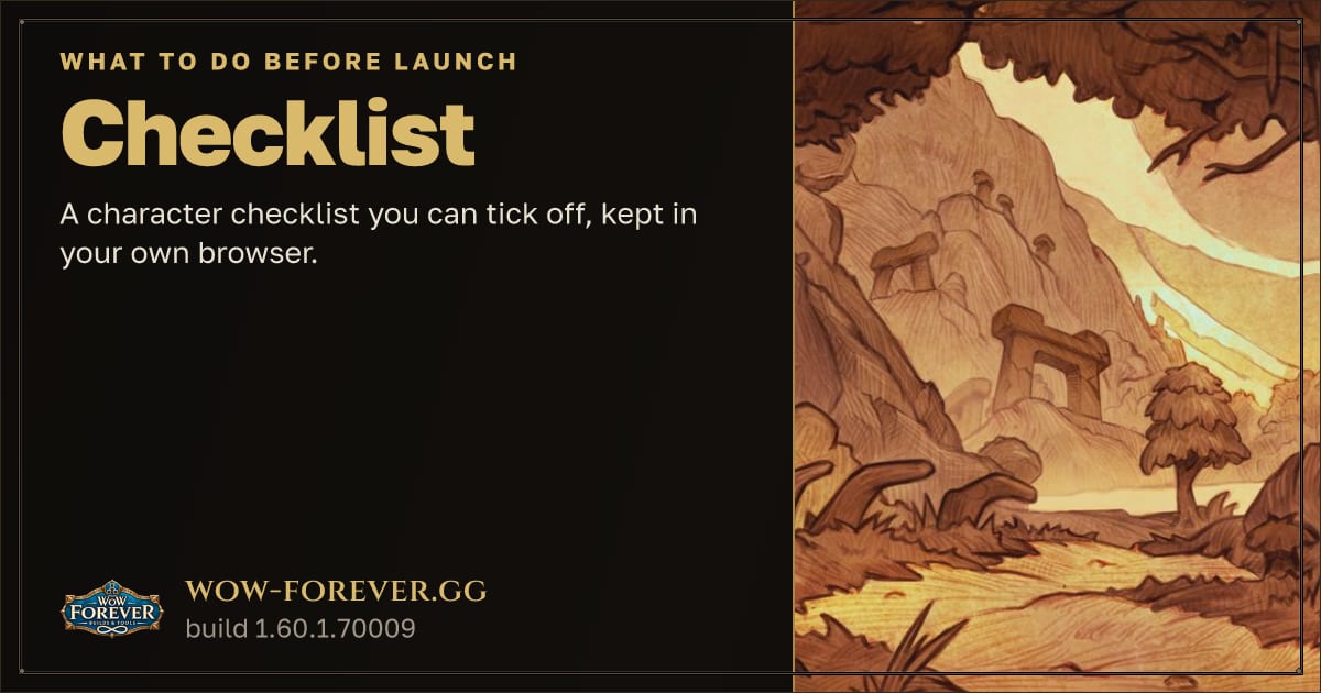 The preview card for Launch checklist