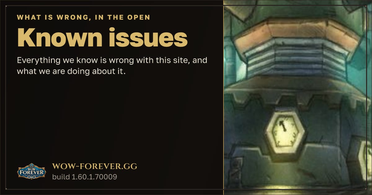 The preview card for Beta known issues