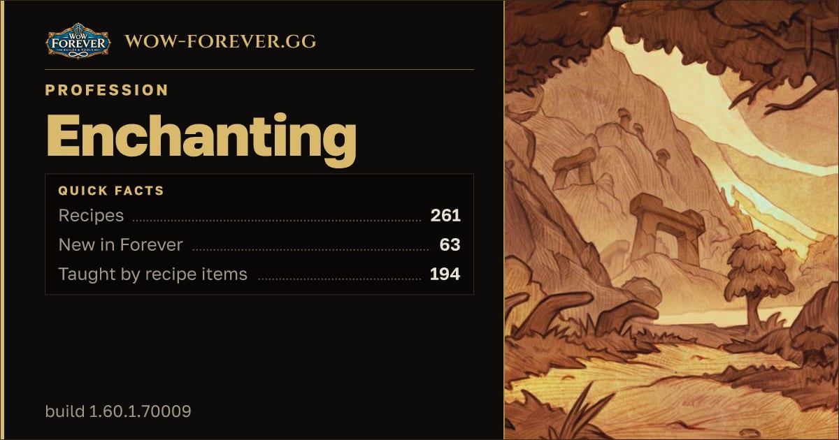 The preview card for Enchanting