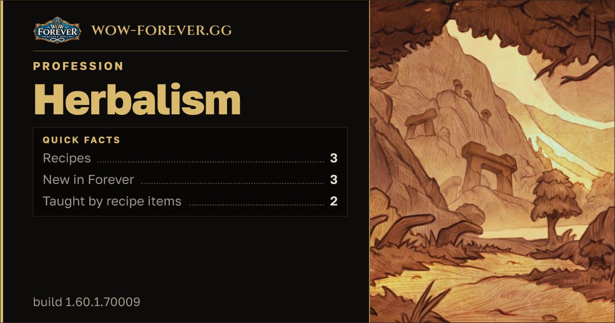 The preview card for Herbalism