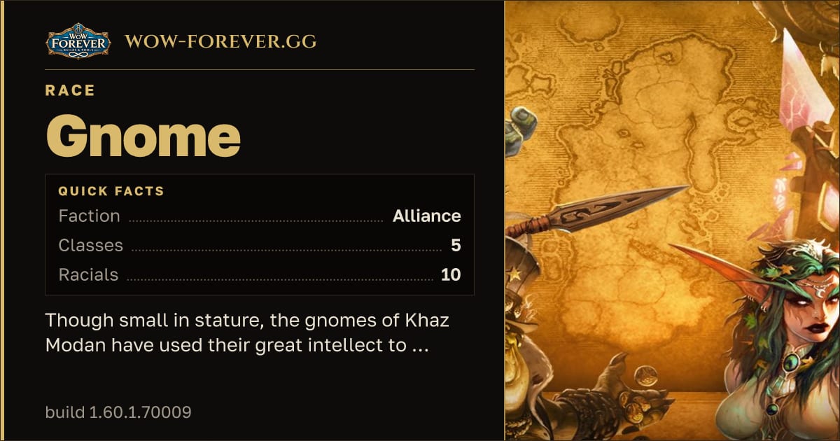 The preview card for Gnome