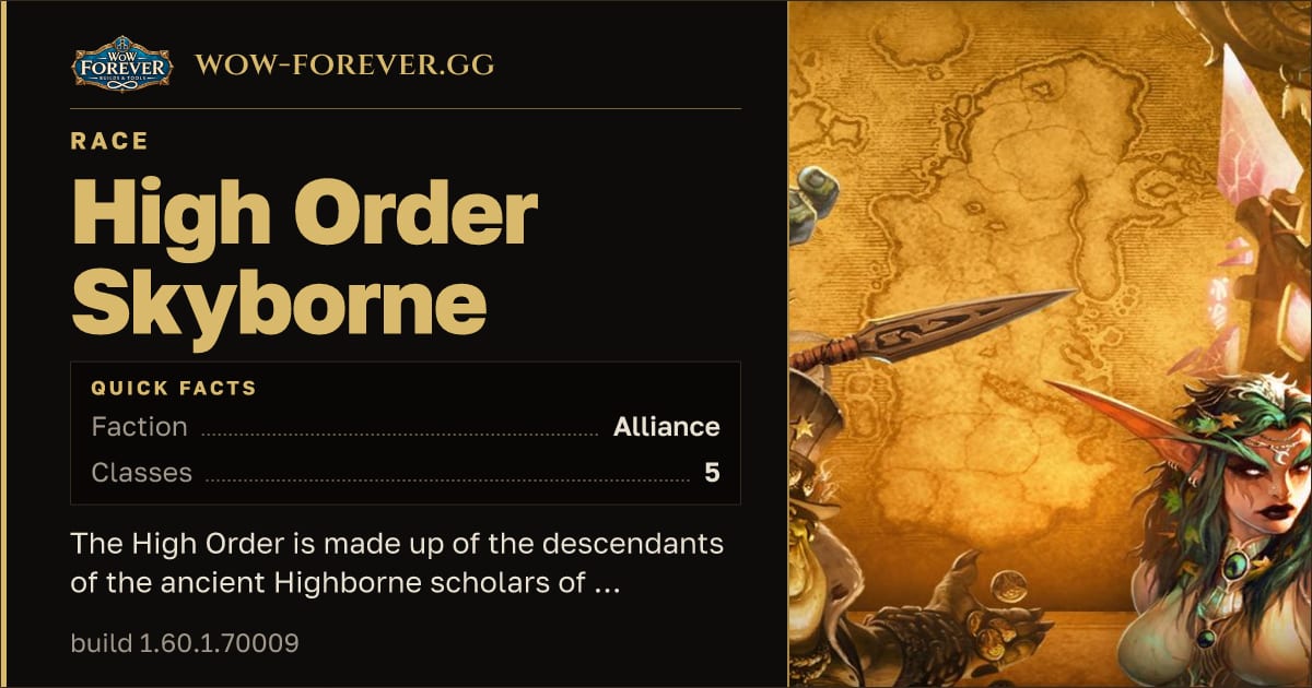 The preview card for High Order Skyborne