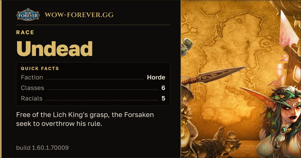 The preview card for Undead