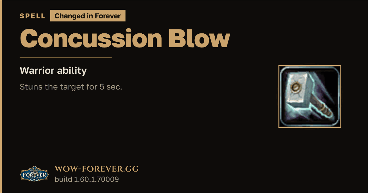 The preview card for Concussion Blow - Warrior Talent