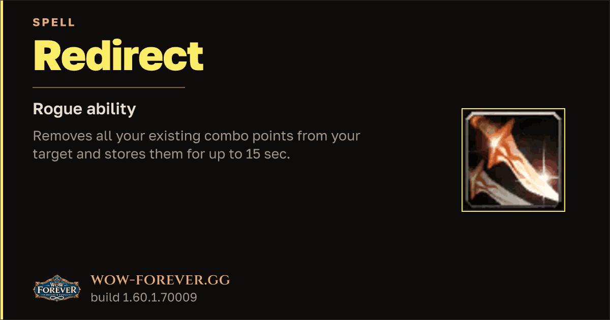The preview card for Redirect - Rogue Spell