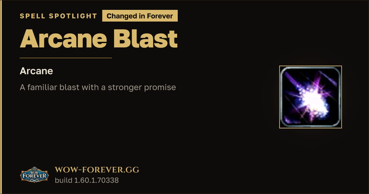 The preview card for Arcane Blast: Classic vs Forever Changes