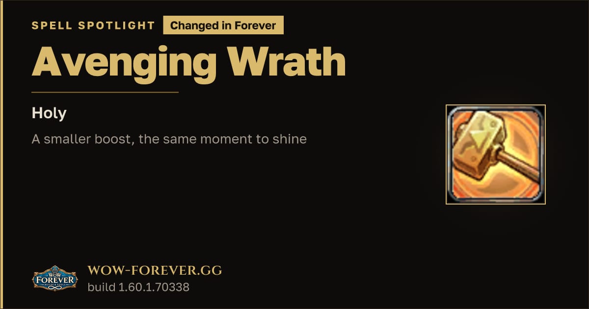 The preview card for Avenging Wrath: Classic vs Forever Changes