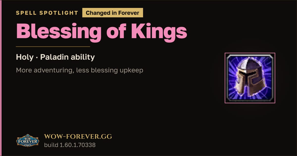 The preview card for Blessing of Kings: Classic vs Forever Changes