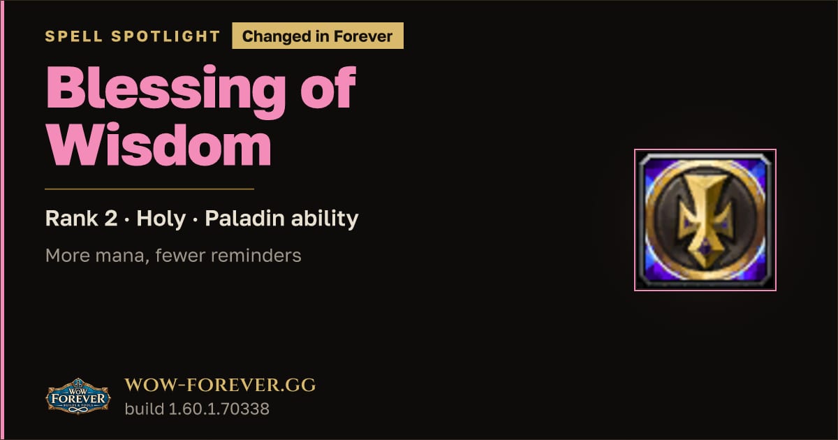 The preview card for Blessing of Wisdom: Classic vs Forever Changes