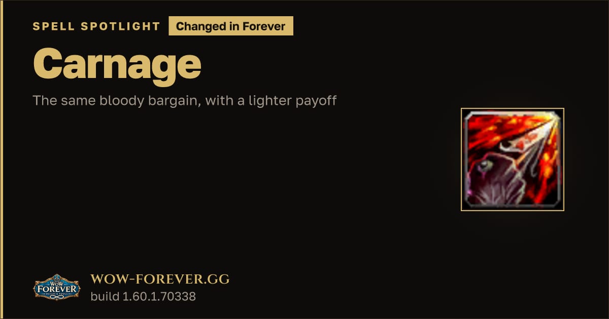 The preview card for Carnage: Classic vs Forever Changes
