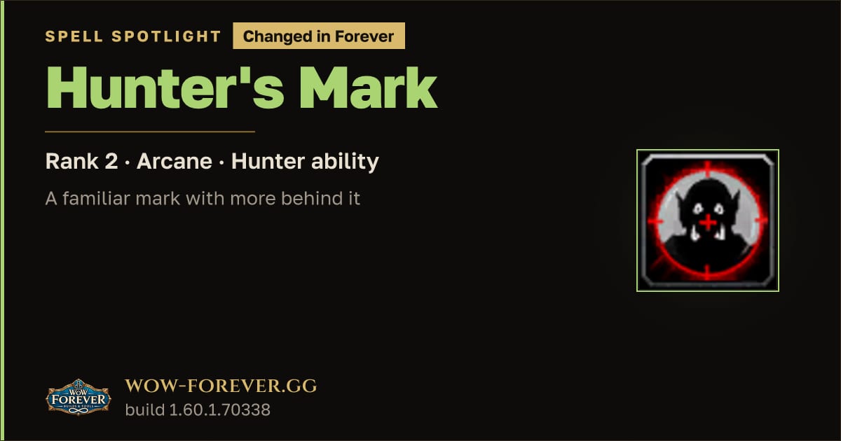 The preview card for Hunter's Mark: Classic vs Forever Changes