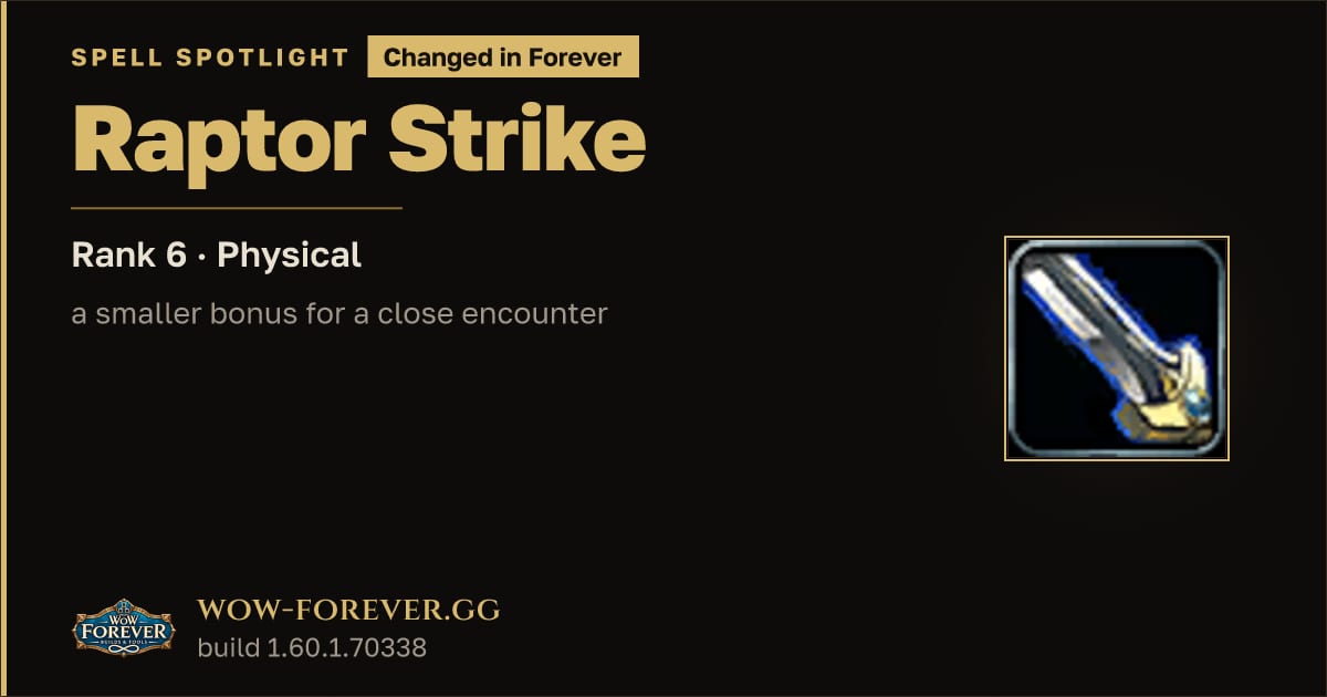 The preview card for Raptor Strike: Classic vs Forever Changes
